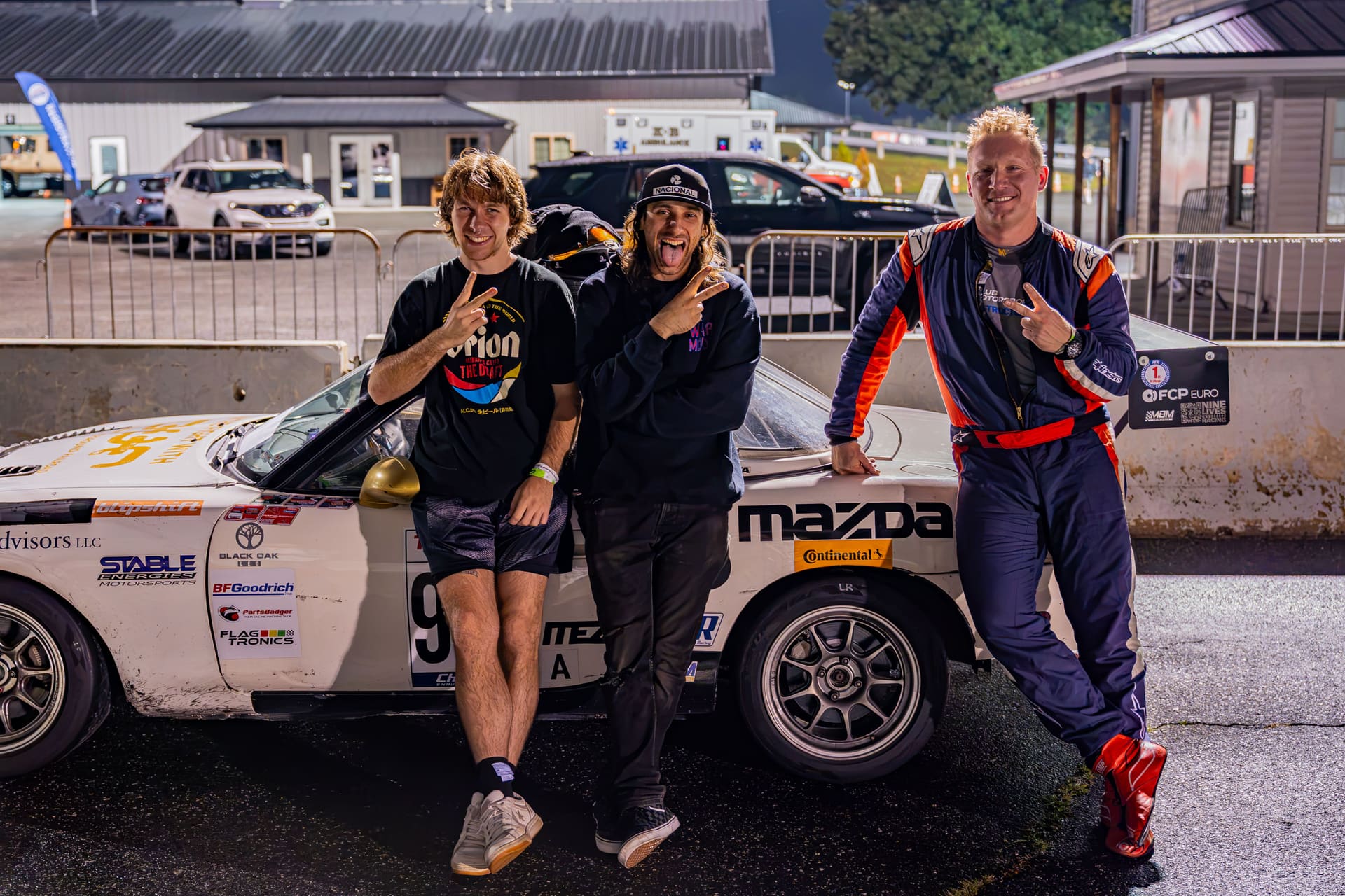 The endurance crew with the car after the race.